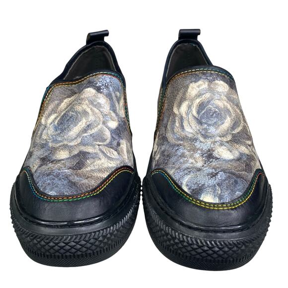 L’artiste X Spring Step Rosea Black Multicolor Slip On Sneaker Size 37 US 6.5 - Picture 8 of 11